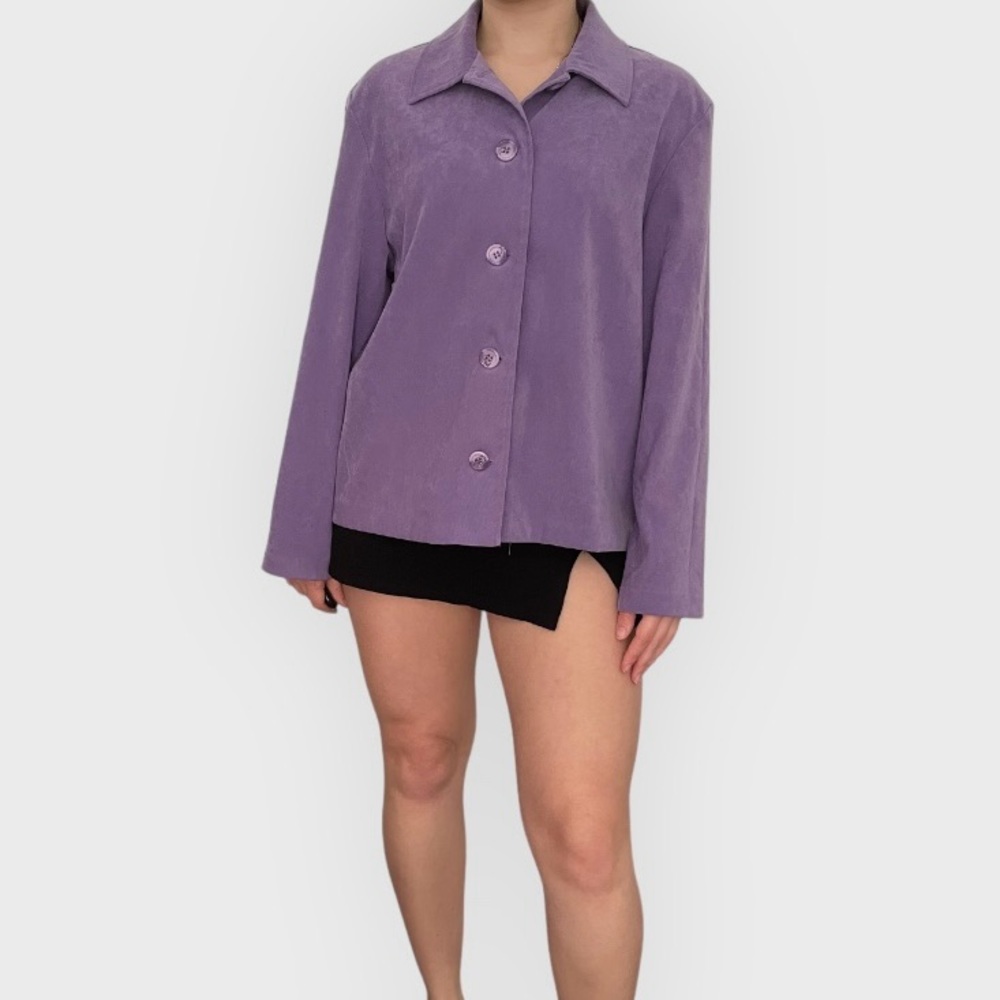 Vintage Wayne R purple button down - Picture 4 of 7
